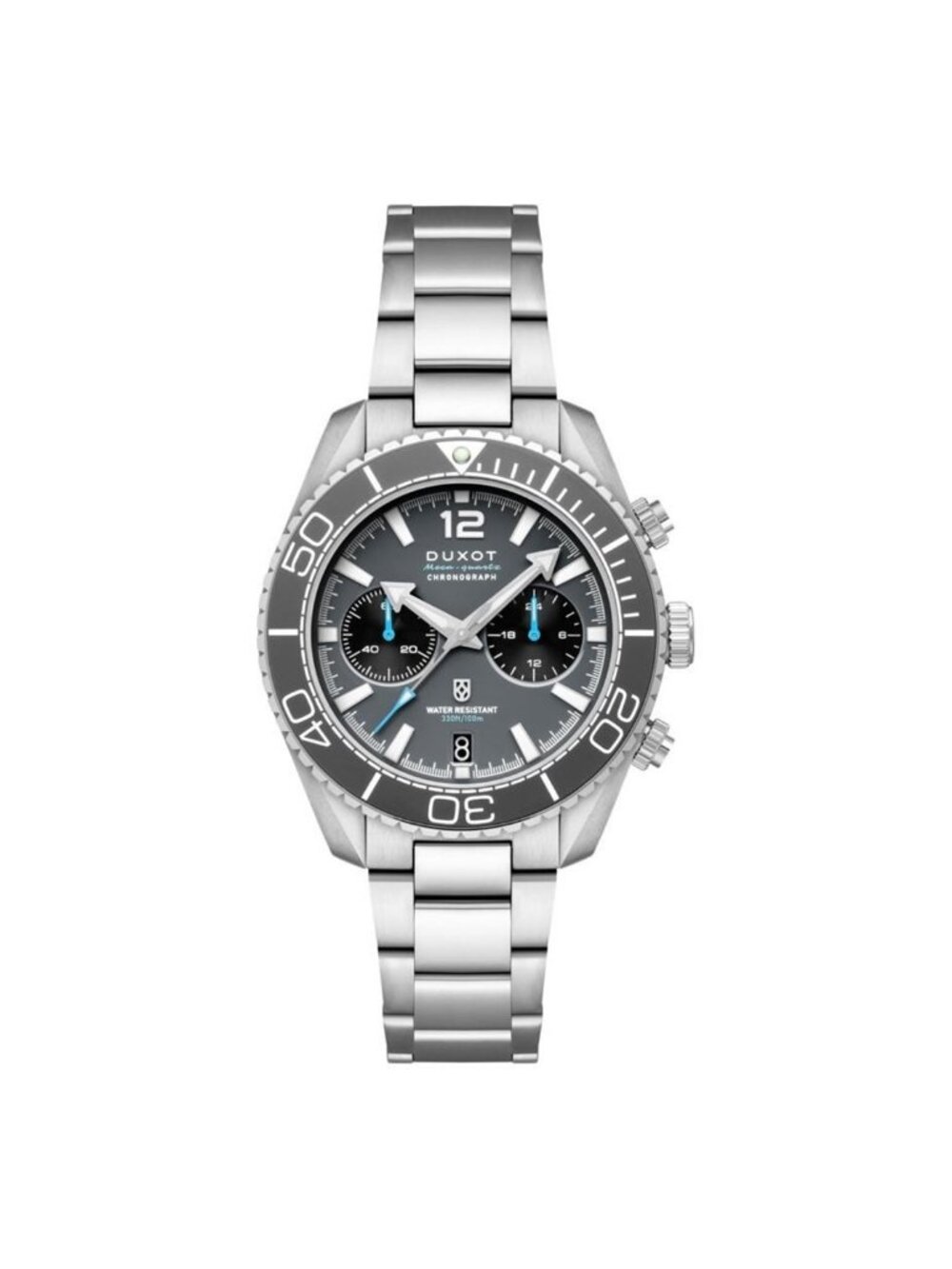 NWT Duxot Tiburon Chronograph Quartz Grey Dial Men's Watch